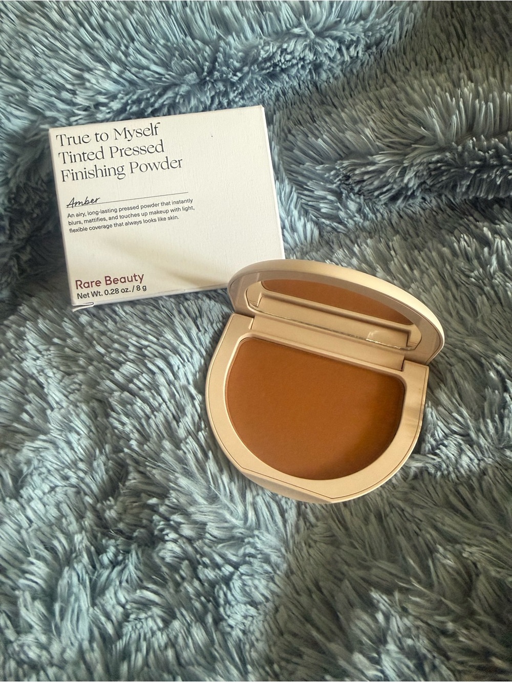 Rare Beauty Tinted Pressed Finishing Powder - Amber (Warm Brown)